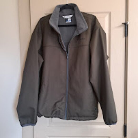Columbia Brown Softshell mens Jacket interchange size XXL full zip - Picture 1 of 7